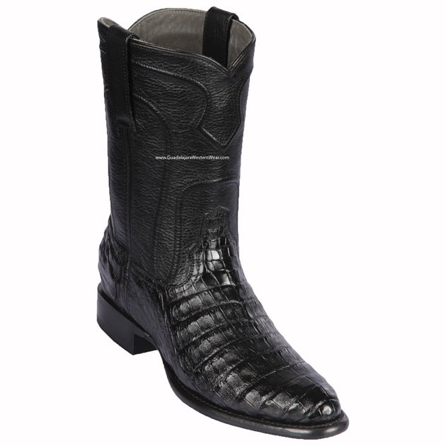 Black crocodile cowboy cheap boots