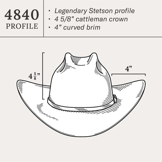 Stetson El Amo 500x Premier Cowboy Felt Hat Western Black