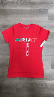 WOMEN ARIAT MEXICO T-SHIRT (RED/ROJO)