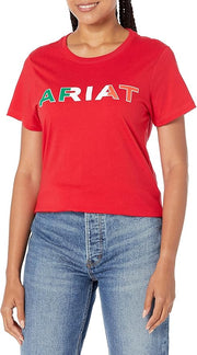 WOMEN ARIAT MEXICO T-SHIRT (RED/ROJO)