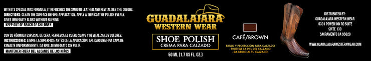 BROWN SHOE POLISH / CREMA PARA CALZADO COLOR CAFE