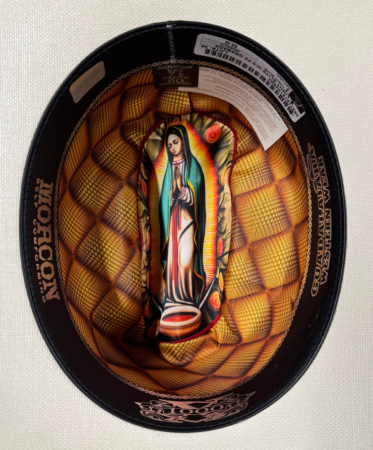 Sombrero 1,000x Copa Chica Falda 3" Marca Morcon (VIRGEN GUADALUPE)