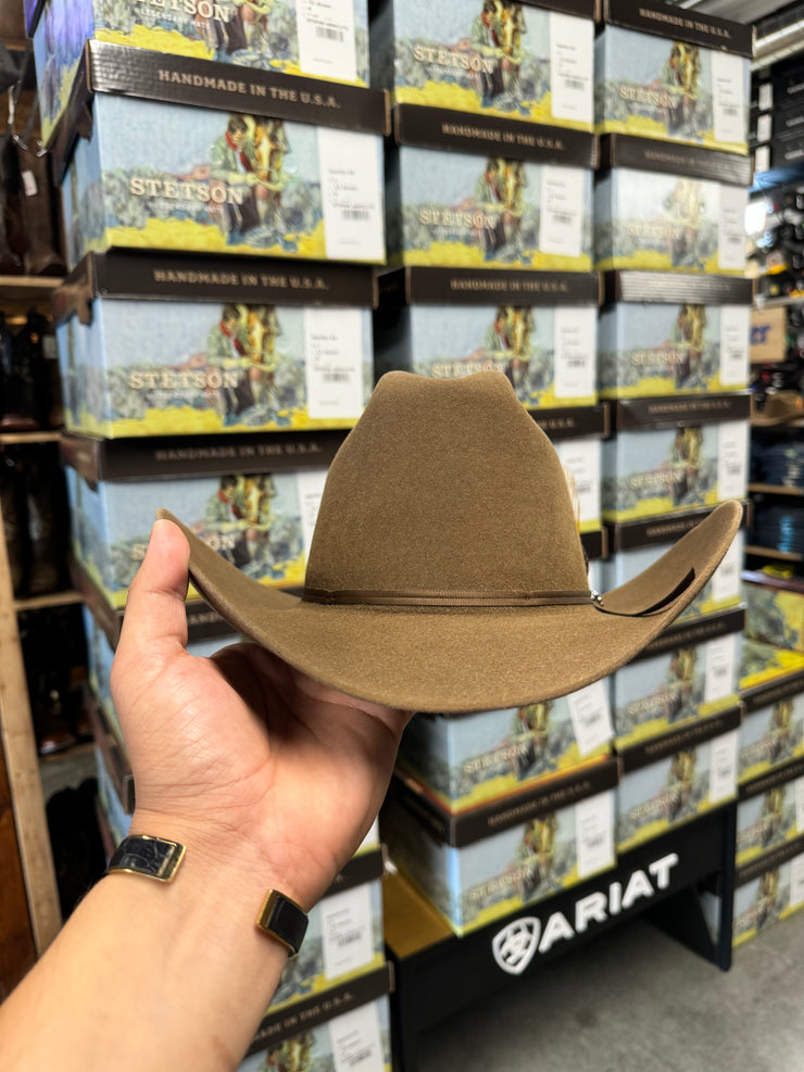 Stetson 6x Spartan Acorn Cowboy Felt Hat Sinaloa (Copa Chica Falda/Brim 4")