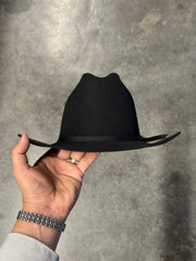 Stetson 6x Spartan Black Cowboy Felt Hat Sinaloa (Copa Chica Falda/Brim 3")