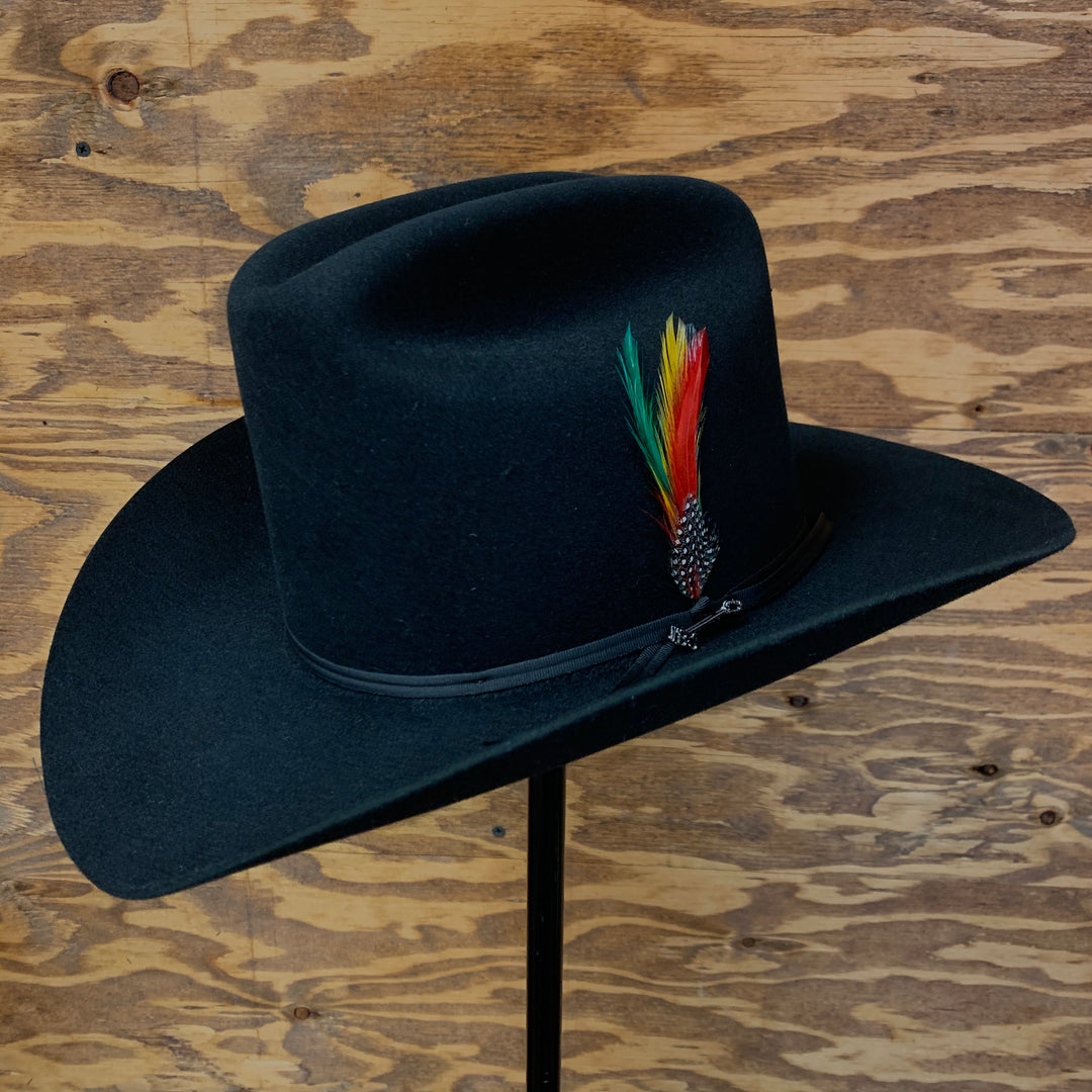 Stetson 6x Rancher Black Cowboy Felt Hat Sinaloa Copa Alta Falda Brim Guadalajara Western Wear