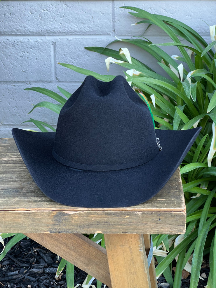 Stetson 6x Skyline Negro (Copa Chica Falda/Brim 3.5")