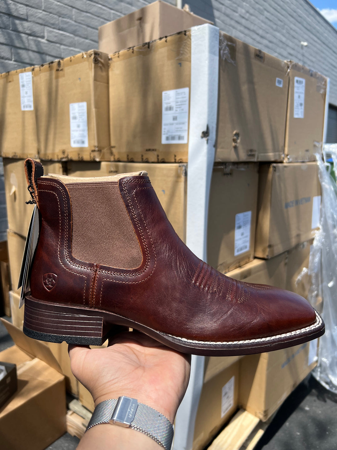 Ariat Booker Ultra Western Ankle Boot Royal Brown Guadalajara Western Wear