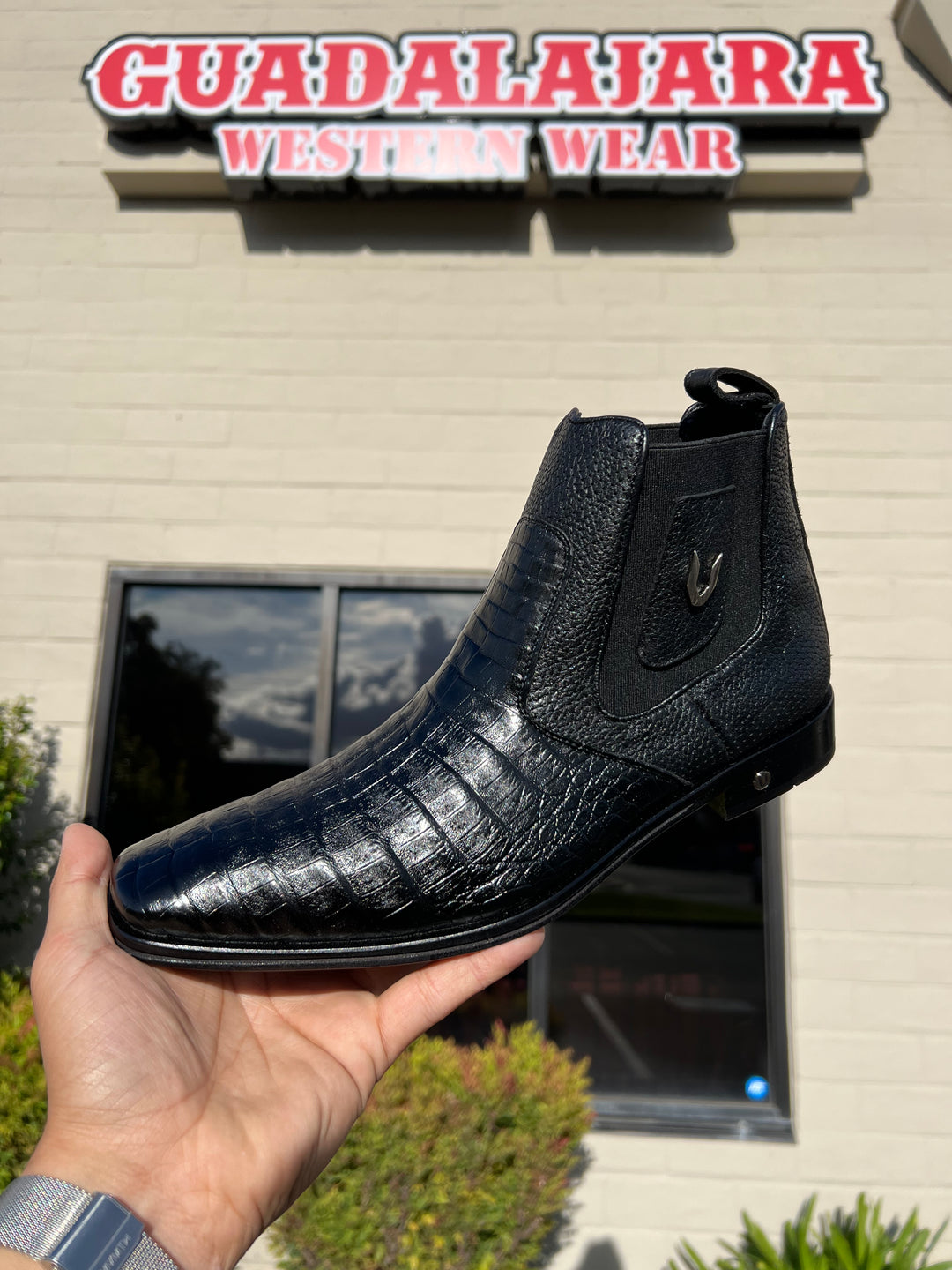 Mason crocodile effect orders chelsea boots