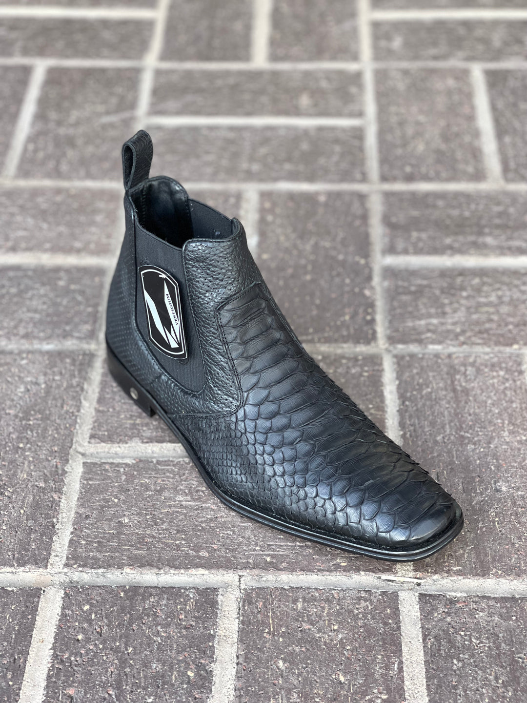 Vestigium Black Python Chelsea Boot Guadalajara Western Wear